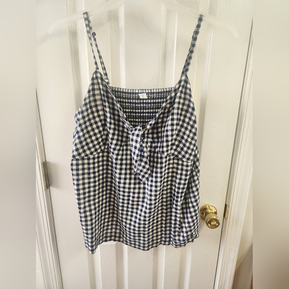 Old Navy XL Blue and White Camisole